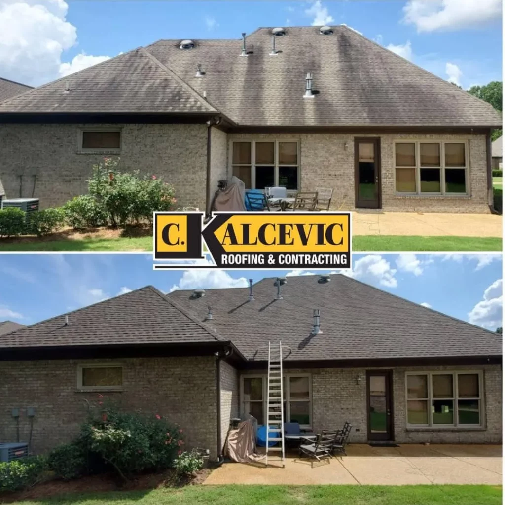 Renovated house before and after roofing work by Kalcevic.